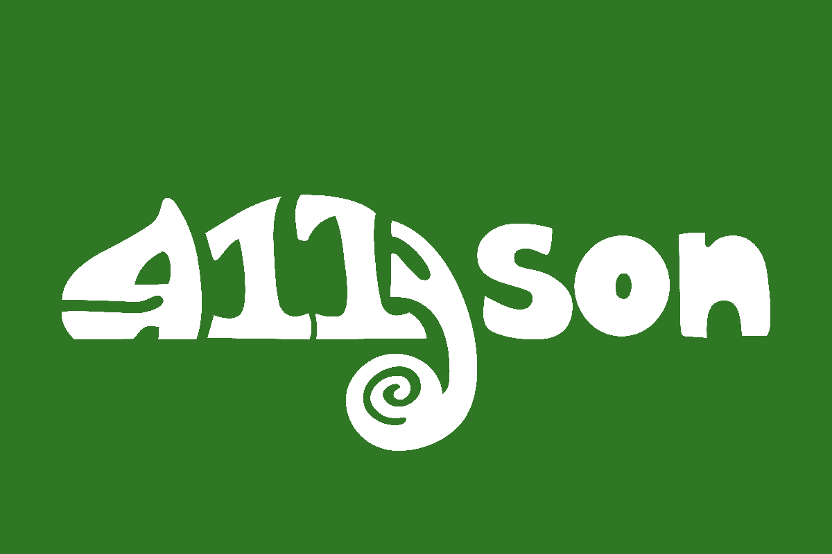 A11yson logo in white on green