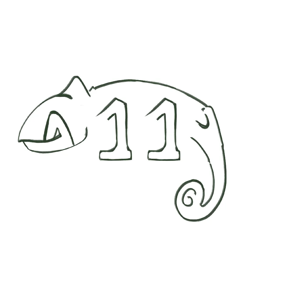 Simplified A11 chameleon sketch
